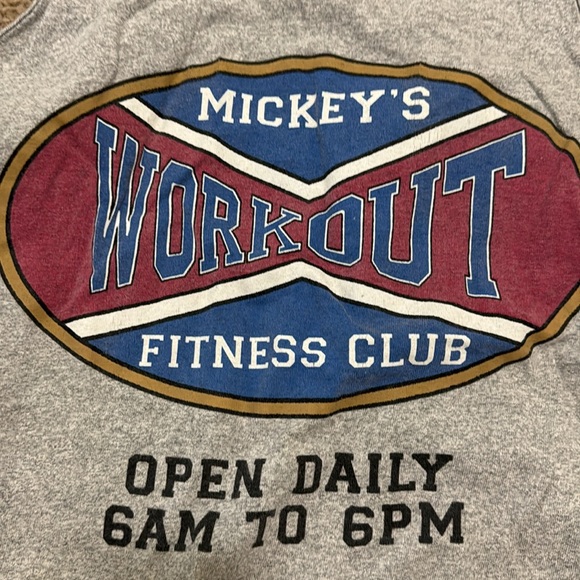 Vintage Mickeys Workout Fitness Club Disney Designs Tank Top - Picture 2 of 4
